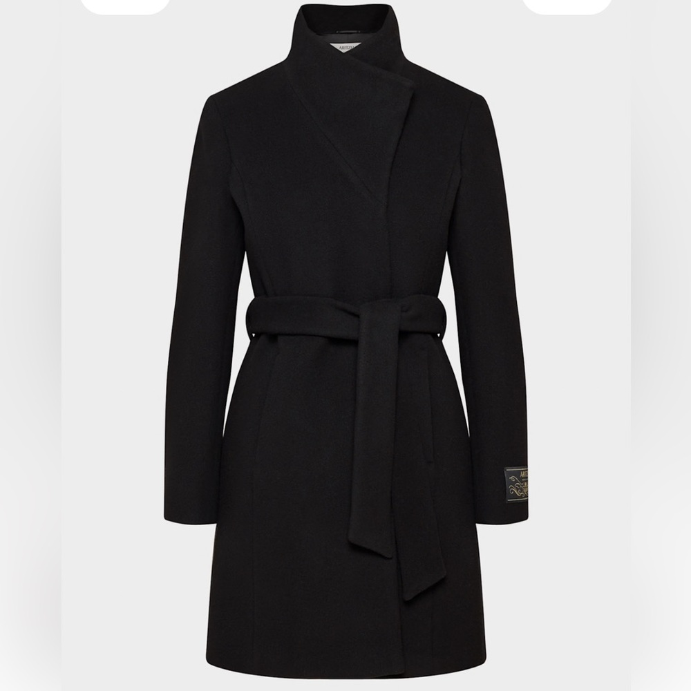 Aritzia Black Connor Coat Midi